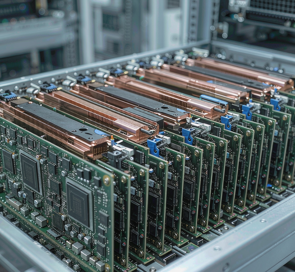 Representative high-density AI server and GPU rack